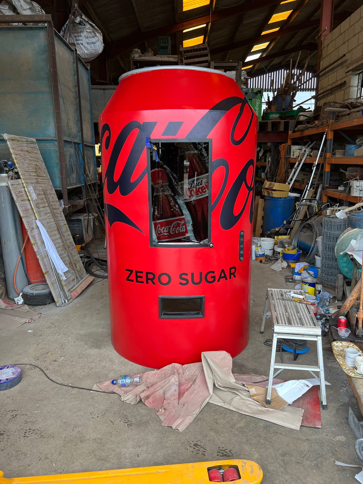 The can being built in the workshop